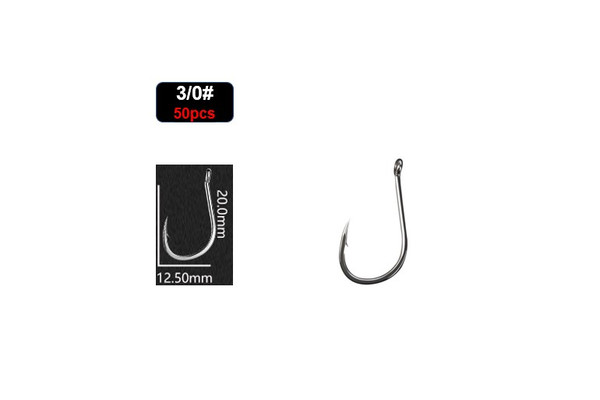 3/0# x 50pcs Suicide / Octopus Hooks Fishing Hook Super Sharp Salt Fresh