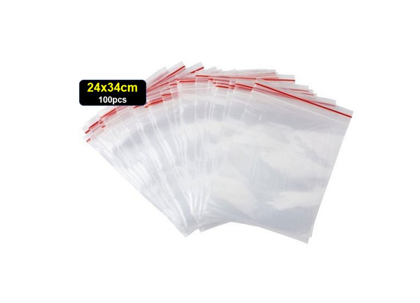 100pcs 24x34cm Zip Lock Plastic Packaging Bags Zipper Bag Ziplock Seal Bags 100pcs 24x34cm Zip Lock Plastic Packaging Bags Zipper Bag Ziplock Seal Bags