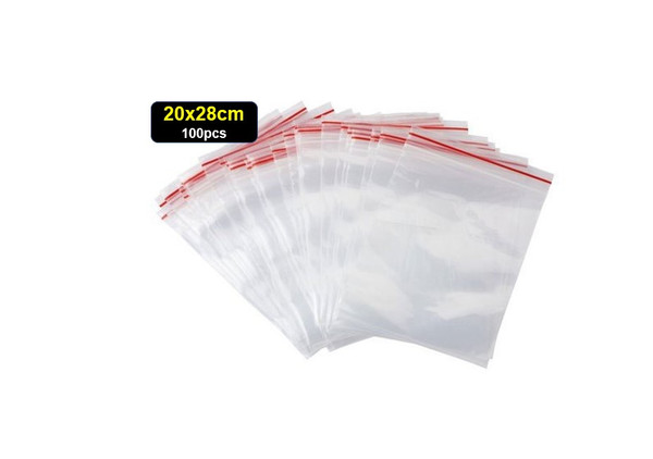 100pcs 20x28m Zip Lock Plastic Packaging Bags Zipper Bag Ziplock Seal Bags 100pcs 20x28m Zip Lock Plastic Packaging Bags Zipper Bag Ziplock Seal Bags