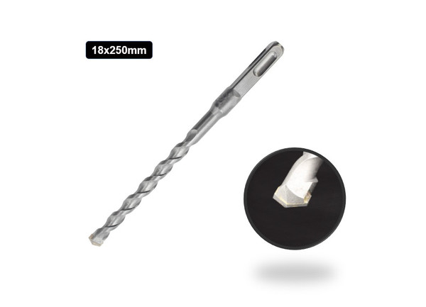 18x250mm Masonry Drill Bit Metal Concrete Tile Glass Plastic Ceramic