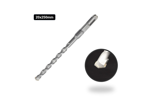 20x250mm Masonry Drill Bit Metal Concrete Tile Glass Plastic Ceramic