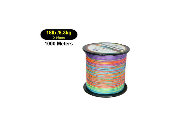 RAINBOW18lb 1000m Braid PE Braided Fishing Line Spool Roll Extreme Strong RAINBOW18lb 1000m Braid PE Braided Fishing Line Spool Roll Extreme Strong