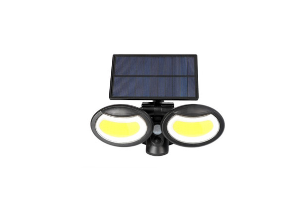 TWIN COB LED HEAD Solar PIR Motion Sensor Light Waterproof Light Security