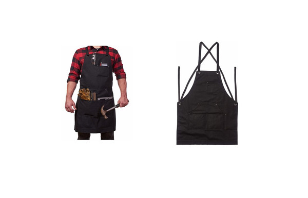 Canvas Apron Tool Belt Canvas Work Apron with Tool Pockets Cafe Carpenter