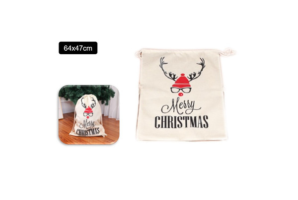 Rudolph Merry Christmas Bag Gift Sacks Presents Xmas Bag 64x47cm Rudolph Merry Christmas Bag Gift Sacks Presents Xmas Bag 64x47cm