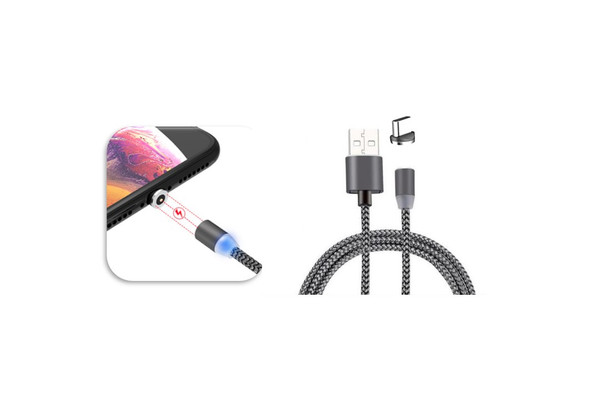 3A Type- C Phone Magnetic Charging Cable Braid USB Fast Charge Magnet