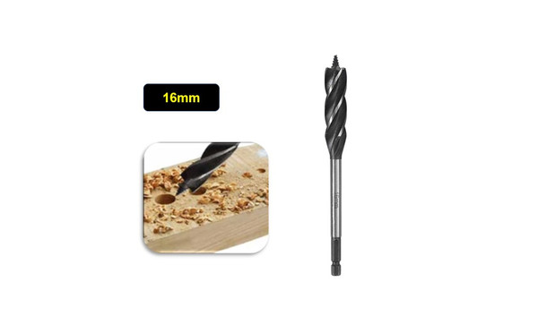 16mm Auger Drill Bit Hole Saw Drill Bit Kit Wood Cutter For Wood Plastic