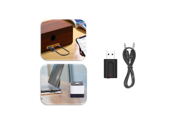 USB 2 in 1 Bluetooth 5.0 Transmitter Receiver 3.5mm AUX Wireless Audio USB 2 in 1 Bluetooth 5.0 Transmitter Receiver 3.5mm AUX Wireless Audio