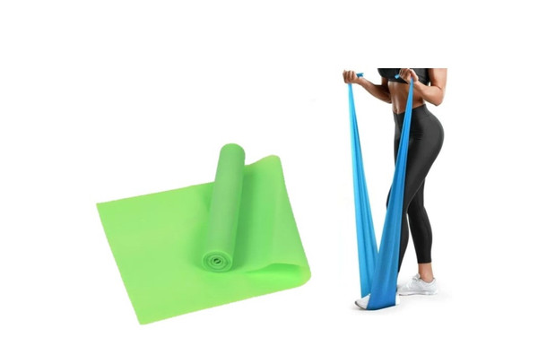 1.5 M Green 0.55mm Yoga Resistance Band Excise Pilates Aerobics Stretch