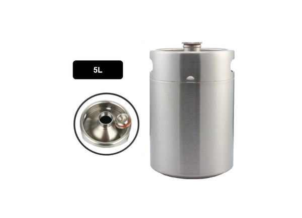 5L Stainless Steel Mini Keg Growler Beer Growler With Lid