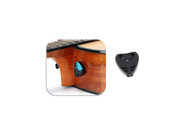 BLACK Guitar Pick Plectrum Holder Case Electric Guitar Bass Ukulele Stick
