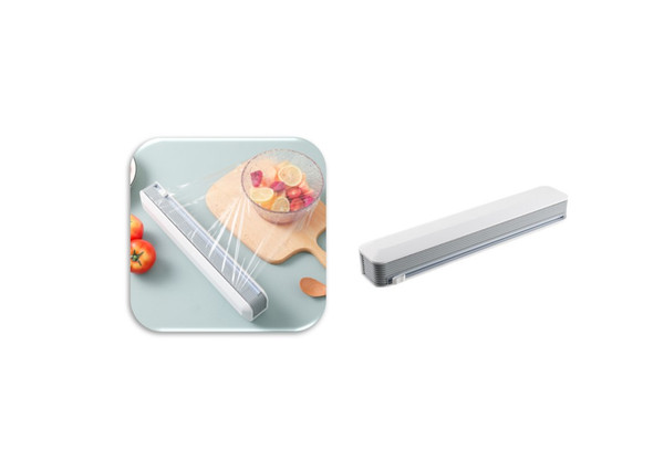 Refillable Magnetic Food Wrap Dispenser Slide Cutter Cling Wrap Foil