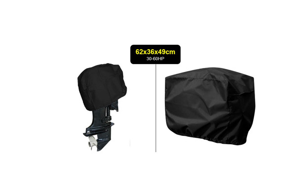 62x36x49cm 30-60HP Outboard Motor Cover Waterproof Boat Engine Hood BLACK