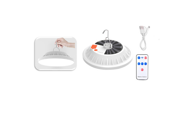 120 LED Solar Light Bulb Disc Remote Rechargeable Portable Outdoor Camping 120 LED Solar Light Bulb Disc Remote Rechargeable Portable Outdoor Camping