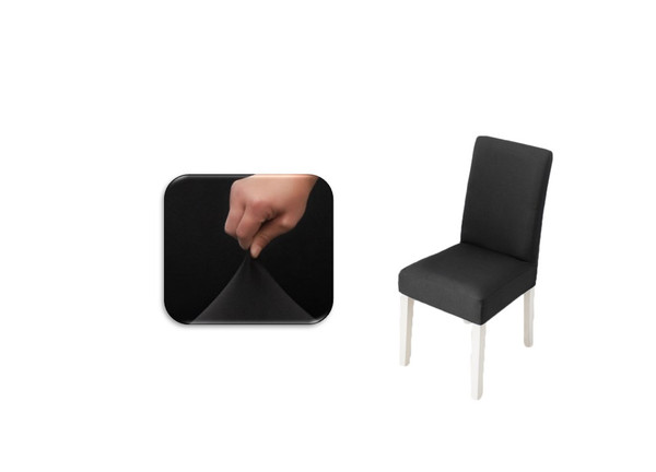 Black Flexible Cushion Chair Cover Spandex Elastic Wedding Party Decoration