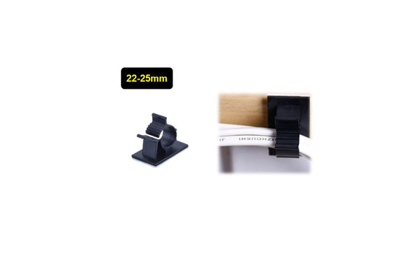 10pcs Black 25mm Adjustable Cable Tie Clips Adhesive Line Holder Wire Cord Clamp