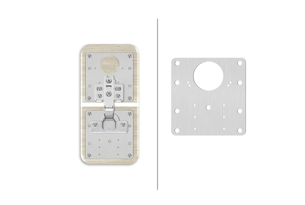 LARGE Extra Holes Cabinet Hinge Repair Plate Repair Brackets Cupboard Door