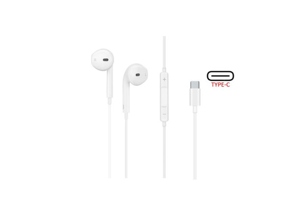 TYPE-C WIRED Earphone In-Ear Earbuds Headphone Headset WHITE USB-C A5557 TYPE-C WIRED Earphone In-Ear Earbuds Headphone Headset WHITE USB-C A5557