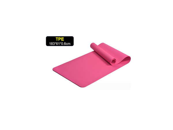 TPE 6mm PINK Yoga Mat Extra Thick Gym Mat Fitness Excise Rubber Mat