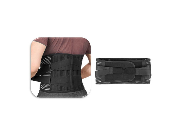 Large Adjustable Back Braces Lumbar Breathable Belt Support Relief Brace
