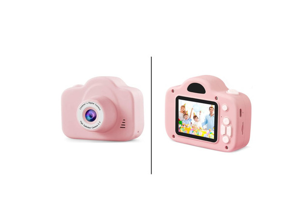 Pink HD 40MP Digital Camera Front and Rear Camera 1080P Camcorder Gift Kid