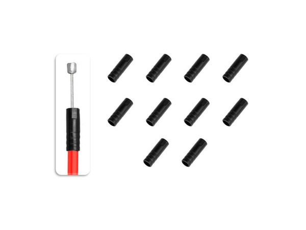 10pcs Black 4mm Bike Shifting Cable Ferrules Derailleur Housing Tube End
