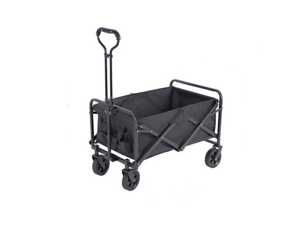 Black Collapsible Wagon Trolley Beach Cart Picnic Folding Camping A6353 Black Collapsible Wagon Trolley Beach Cart Picnic Folding Camping A6353