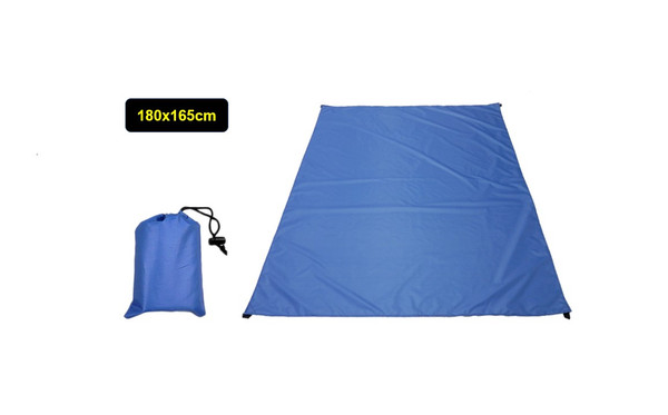 Blue 180x165cm Picnic Mat Waterproof Beach Camping Outdoor