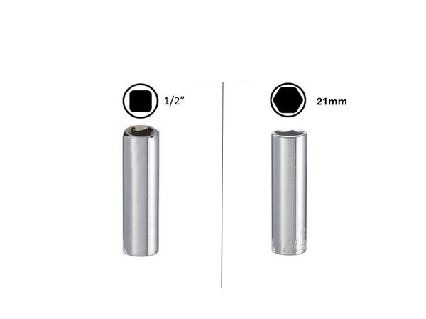 21mm Deep Socket Set 1/2" Square Drive Impact Socket Mechanic Metric Socket