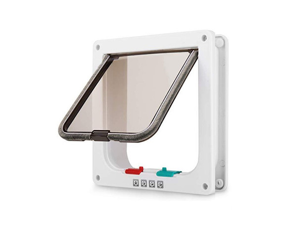 Slim Large Cat Door 4 Way Locking Cat Dog Door Weatherproof Cat Flap Panel Slim Large Cat Door 4 Way Locking Cat Dog Door Weatherproof Cat Flap Panel