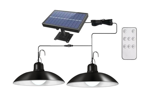 Dual Pendant Solar Light Ceiling Light LED Rechargeable Outdoor Remote Dual Pendant Solar Light Ceiling Light LED Rechargeable Outdoor Remote