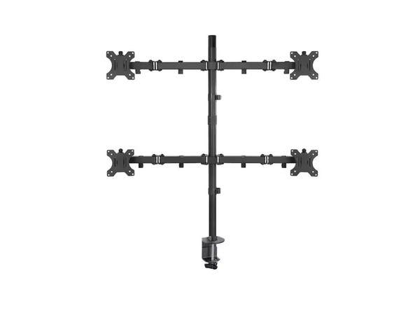 Quad Monitor Desk Mount 14-32Inch Adjustable TV Bracket Stand Arm Swing 32kg