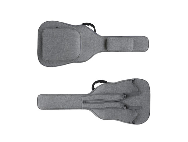 Grey Padded Acoustic Guitar Case Soft Guitar Backpack Case Organizer Bag