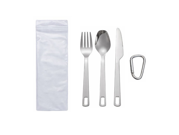 3pcs Knife Fork Spoon Stainless Dishwasher Outdoor Hiking Picnic
