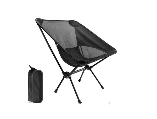 Black Compact Chair Marquee Outdoor Portable Folding Camping Moon Chair