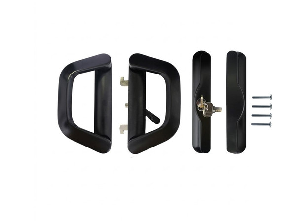 Double Side Sliding Locks Set Key Pull Handle Door Glass Patio Door A6996