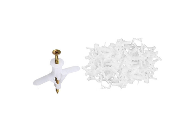 100pcs Drywall Anchor Expansion Anchors Expansion Tubes Plasterboard Fixing