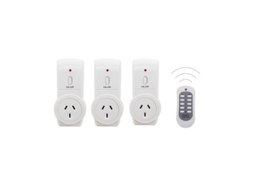 3 plug 1 Remote Control Outlet Socket Plug Wireless Control Power ...