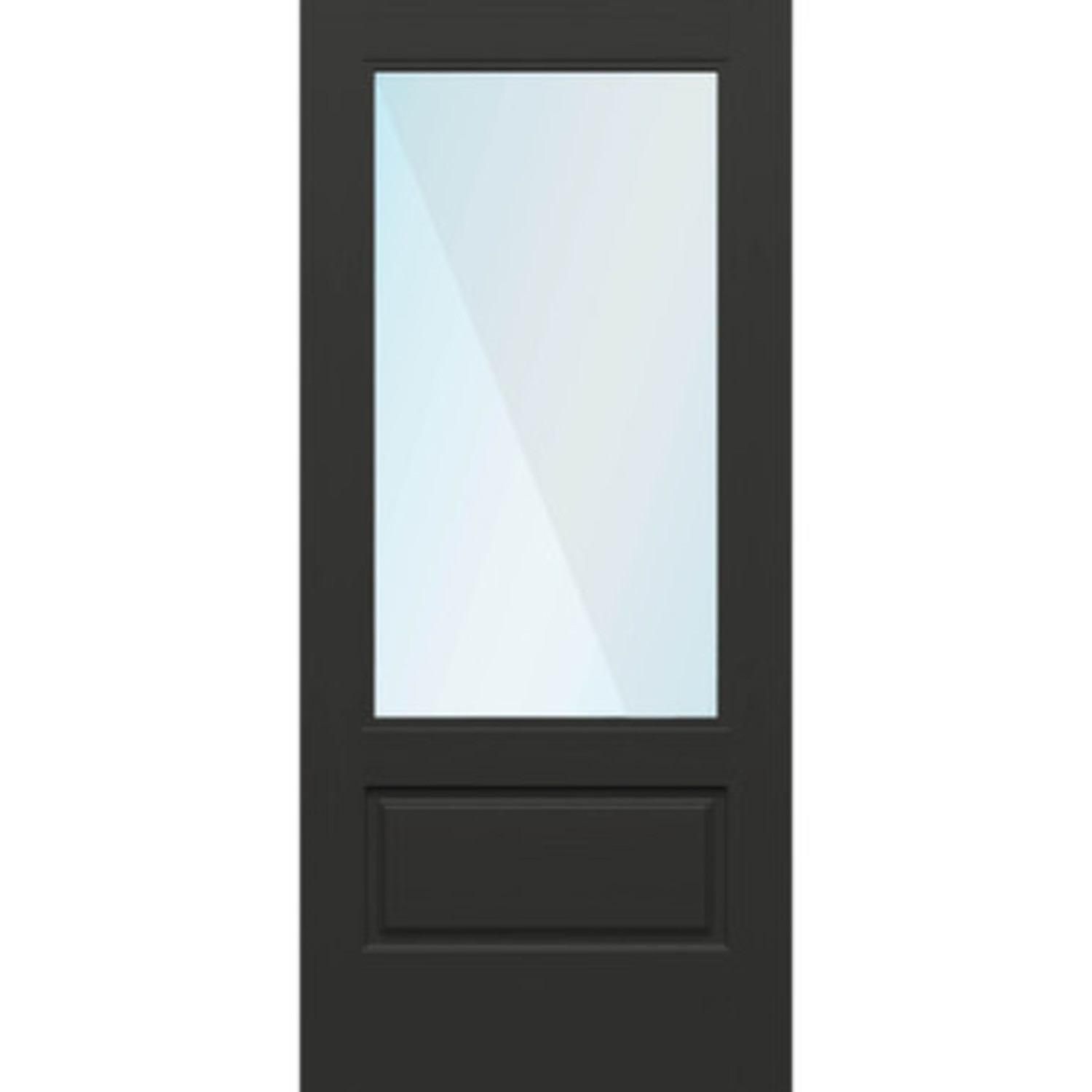 Nova 90 Direct Glazed 3/4-Lite Translucent Privacy Glass / Black
