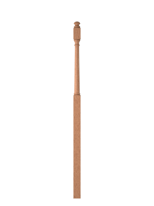S-4055 Unfinished Red Oak Landing Newel 72"