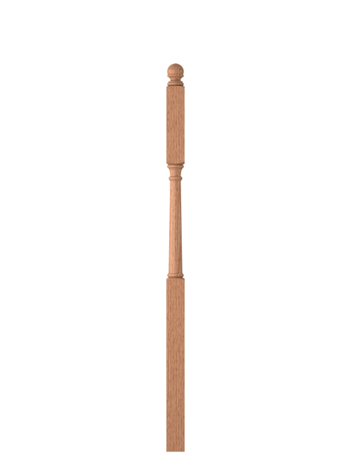 S-4046BT Unfinished Red Oak Landing Newel 62"