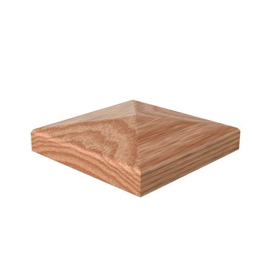 LJ-9001 Unfinished Red Oak Box Newel Chamfered Top Plate
