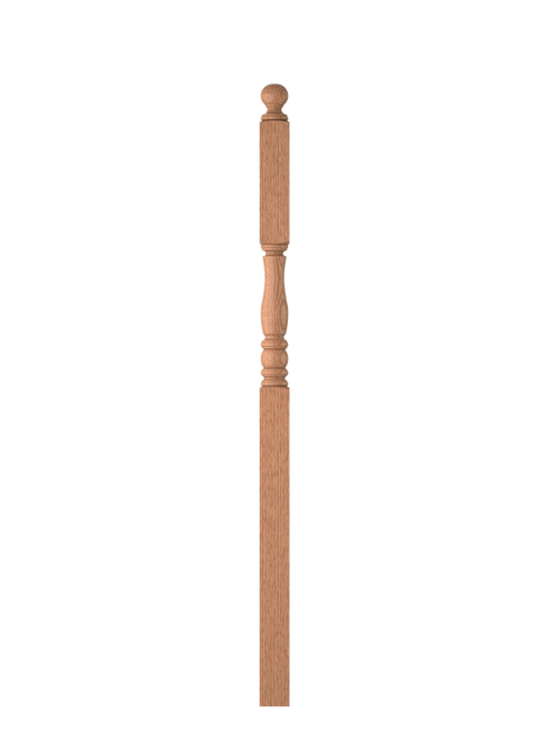 S-4838 Unfinished Oak Landing Newel 62"