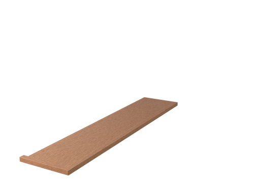 887011 SW Red Oak Miter Return Reversible Square Nose Tread 60"