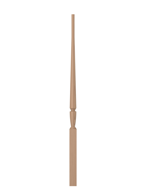 LJP-2015 Unfinished Poplar Plain Taper Top Wood Baluster 42"