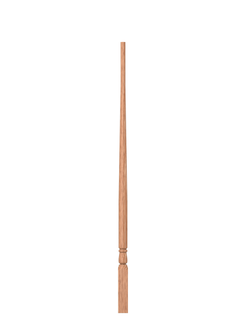 LJ-5015 Unfinished Red Oak Colonial Taper Top Wood Baluster 34"