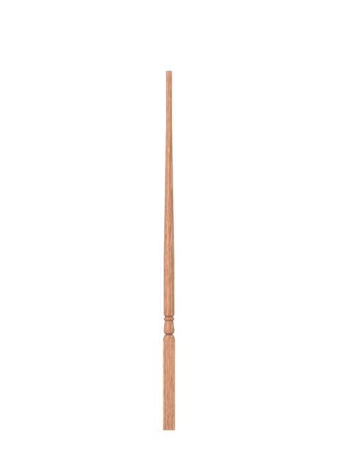 LJ-5015 Unfinished Red Oak Colonial Taper Top Wood Baluster 38"