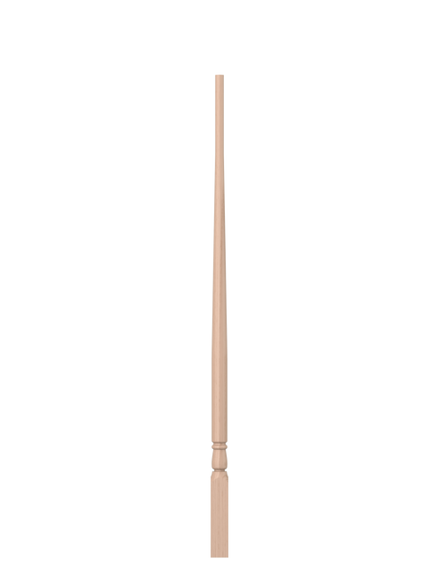 LJ-5015 Unfinished Maple Colonial Taper Top Wood Baluster 34"