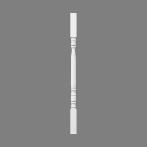 LJ-5005 Primed Gloss Prime Hampton Square Top Wood Baluster 34"
