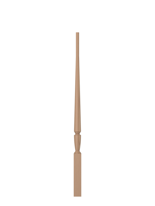 LJP-2015 Unfinished Poplar Plain Taper Top Wood Baluster 38"